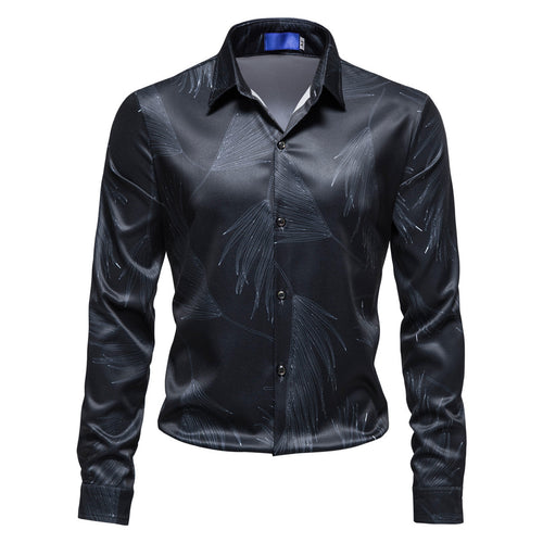 Herren Hemd mit elegantem Muster und modernem Glanz EB