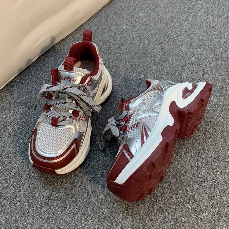 Damen Sportliche Mesh-Sneaker mit atmungsaktiven Einsätzen und rutschfester Sohle EB