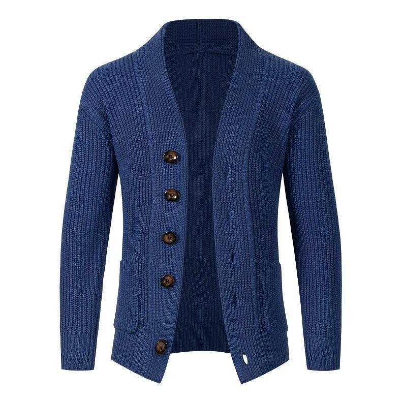 Damen Strickjacke mit knöpfbarem Design und seitlichen Taschen EB