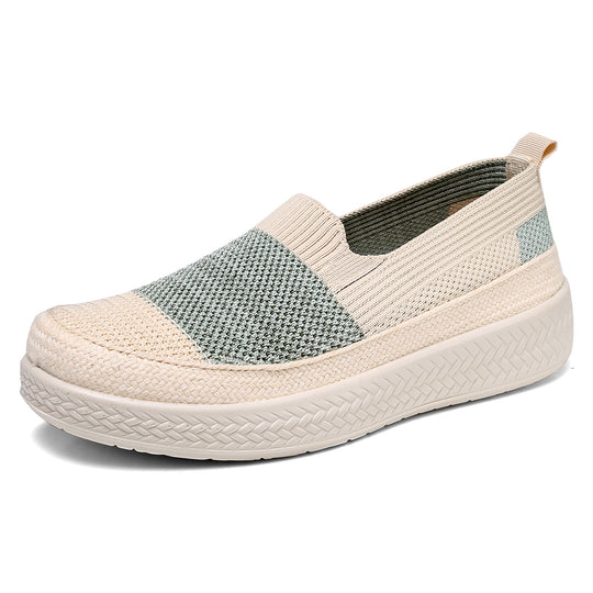 Damen Bequeme und stylishe Slip-On Sneakers mit atmungsaktivem Obermaterial EB