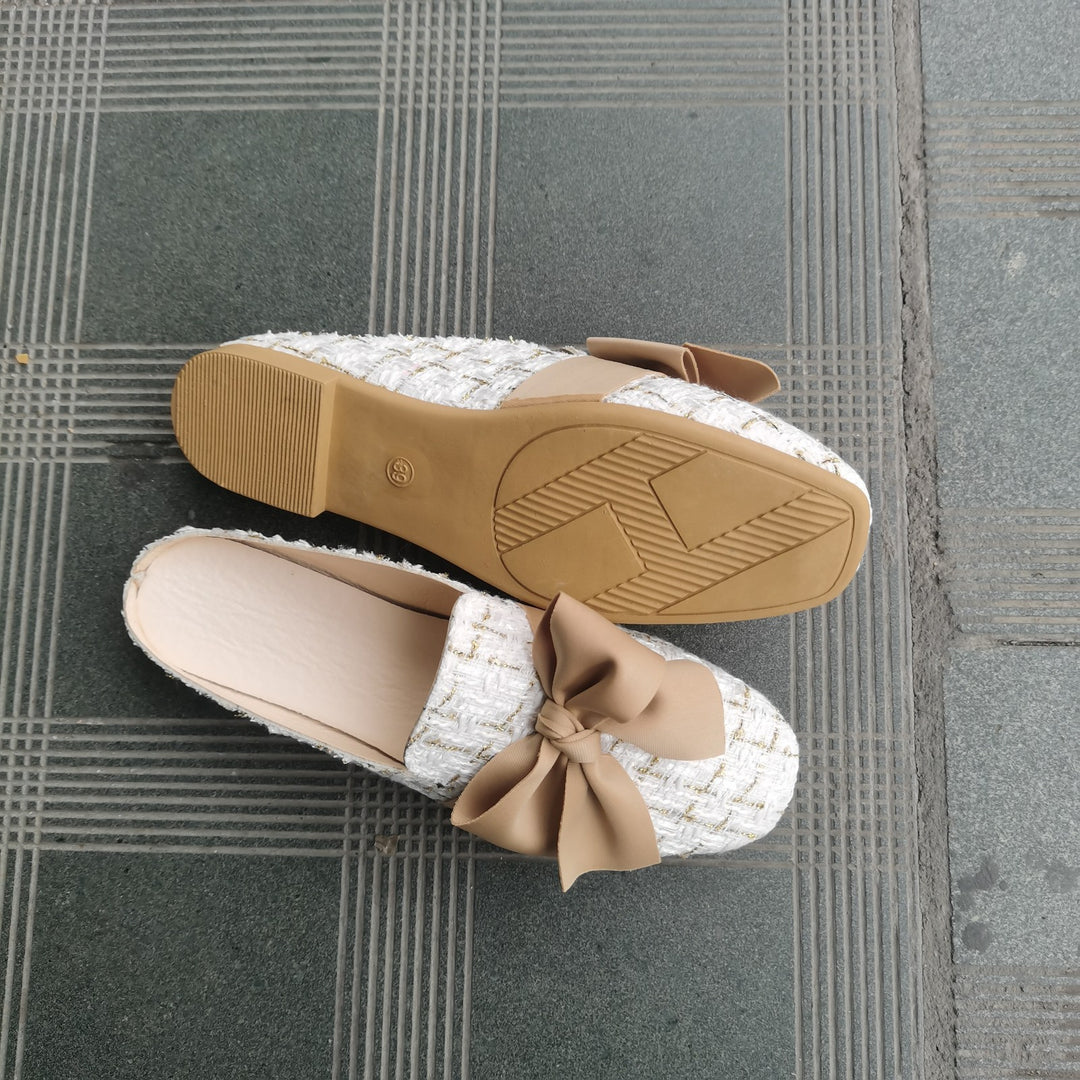 Damen Elegante und bequeme Slipper mit Perlenapplikation EB