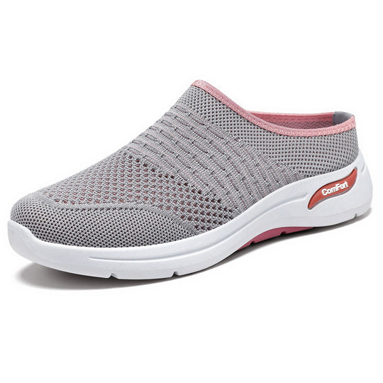 Damen Bequeme und atmungsaktive Clogs mit elastischem Obermaterial EB