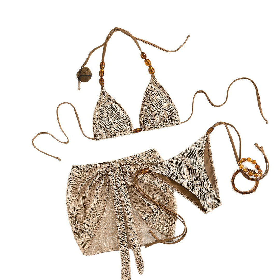 Damen Bikiniset mit raffiniertem Häkelmuster EB