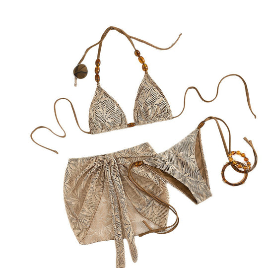 Damen Bikiniset mit raffiniertem Häkelmuster EB