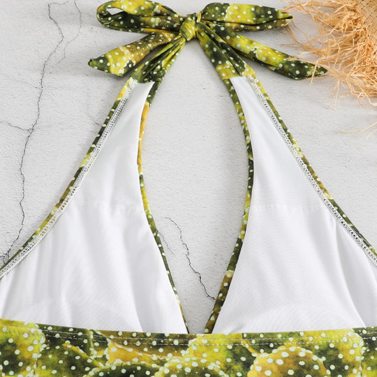 Damen Einteiler Badeanzug mit floralem Kaktusdesign EB