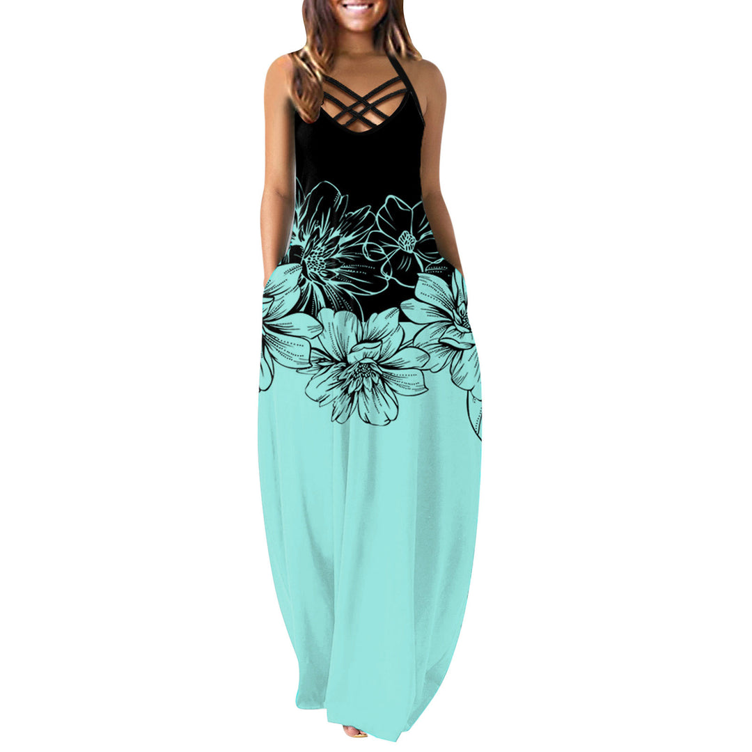 Damen Maxikleid mit trendigem Rückenausschnitt EB