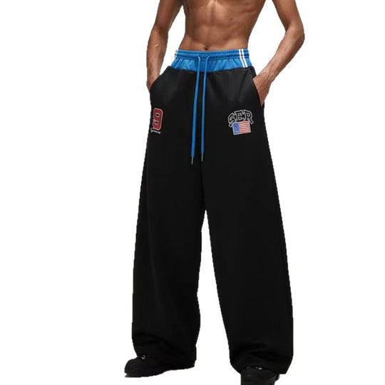 Damen Modische Sweathose mit weitem Schnitt und Sportstreifen EB