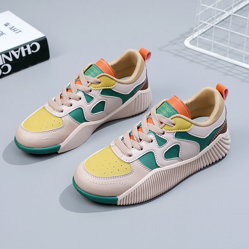 Damen modische Sneaker mit atmungsaktiver Oberflächenstruktur und rutschfester Sohle EB