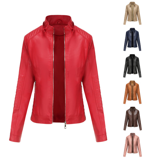 Damen Kapuzenjacke aus hochwertigem Kunstleder EB