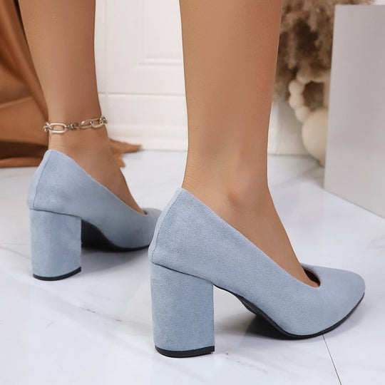 Damen Elegante Pumps mit modernem Blockabsatz EB