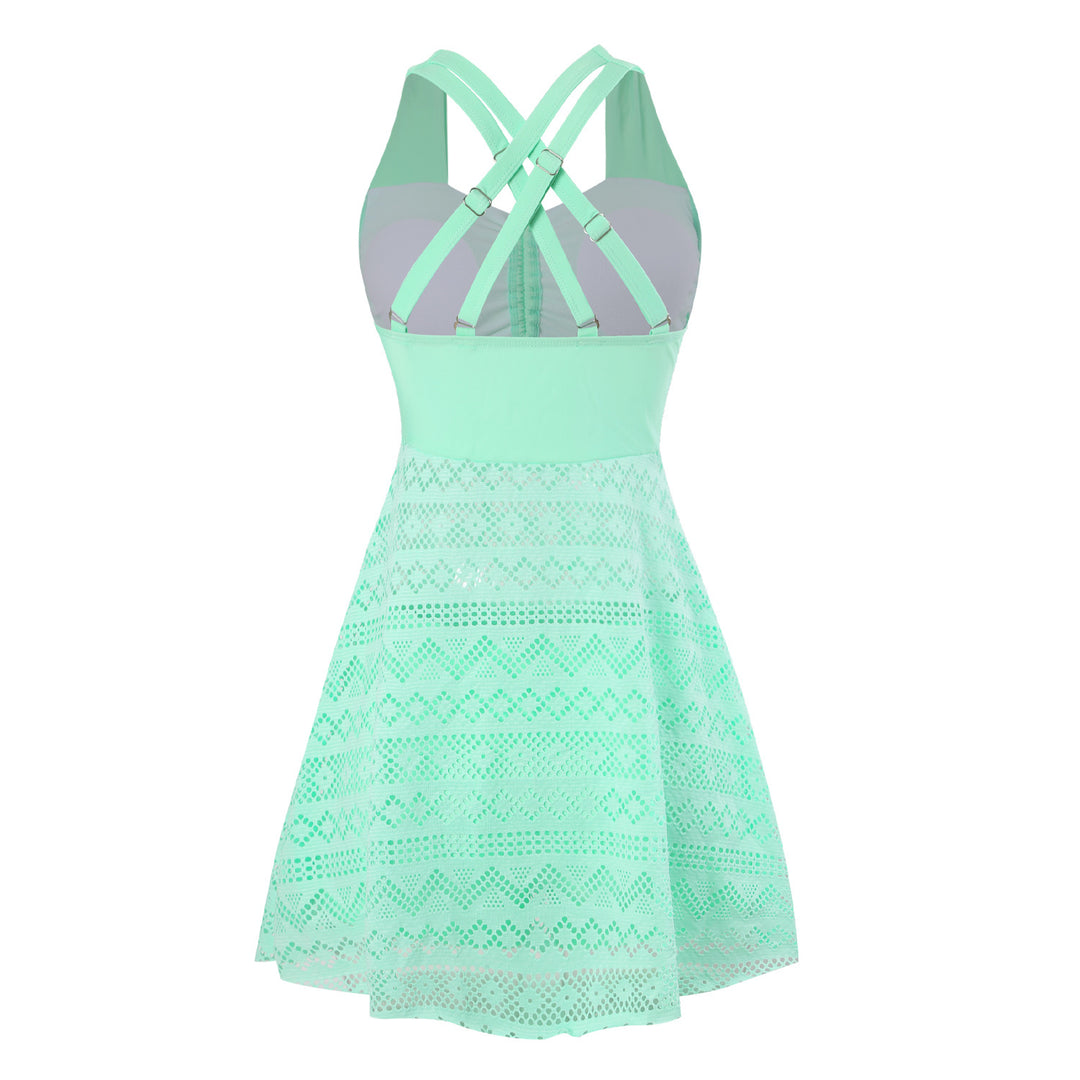 Damen Sportliches Sommerkleid mit raffinierten Trägern EB