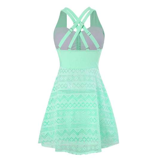 Damen Sportliches Sommerkleid mit raffinierten Trägern EB
