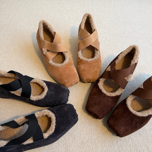 Damen elegante Hausschuhe mit weichem Innenfutter und flexibler Sohle EB