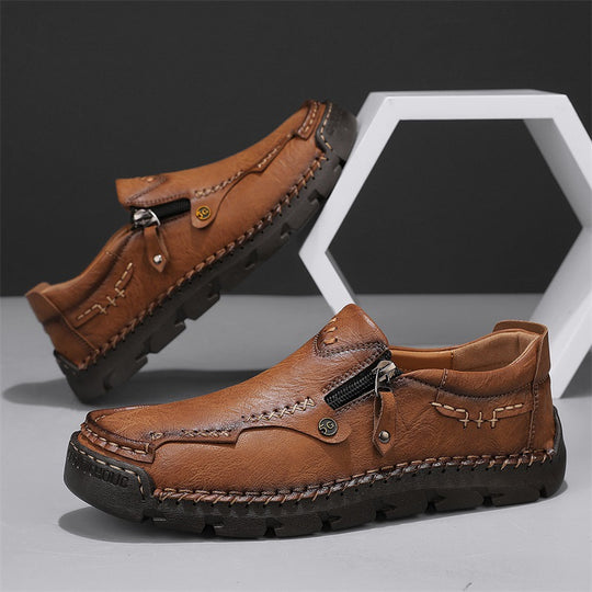 Herren Elegante und bequeme Mokassins mit Reißverschluss EB