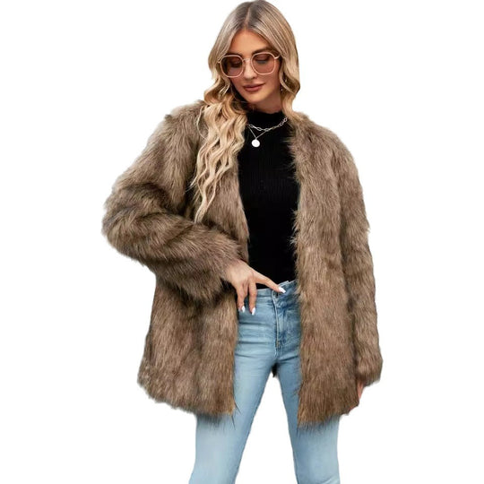 Damen Kunstpelz Jacke EB