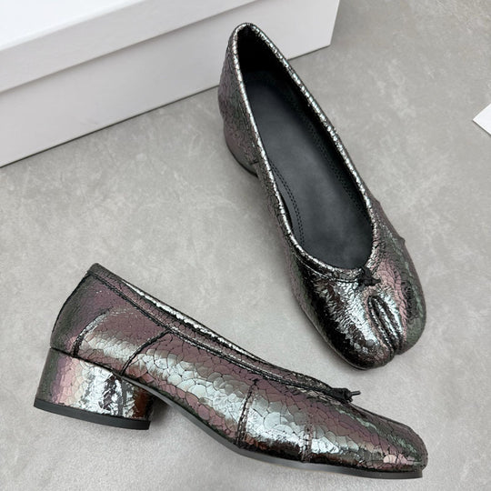 Damen Ballerinas mit schimmerndem Obermaterial und bequemer Passform EB