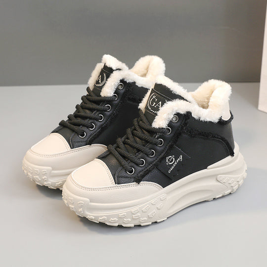Damen High-Top Winter Sneakers mit flauschigem Innenfutter und rutschfester Sohle EB
