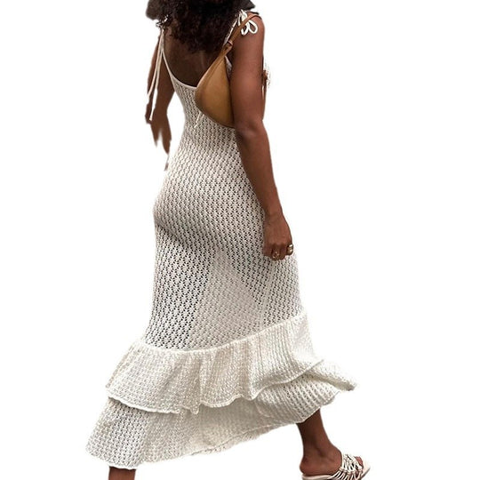 Damen elegantes Sommerkleid mit Schößchen EB