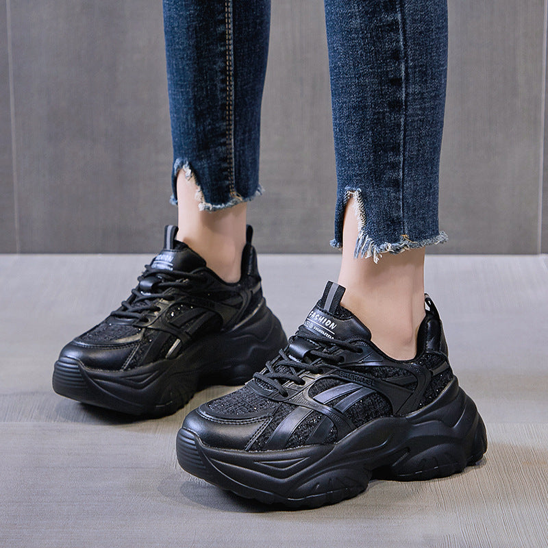 Damen Chunky Sneakers mit atmungsaktiver Mesh-Konstruktion und robustem Sohlenprofil EB