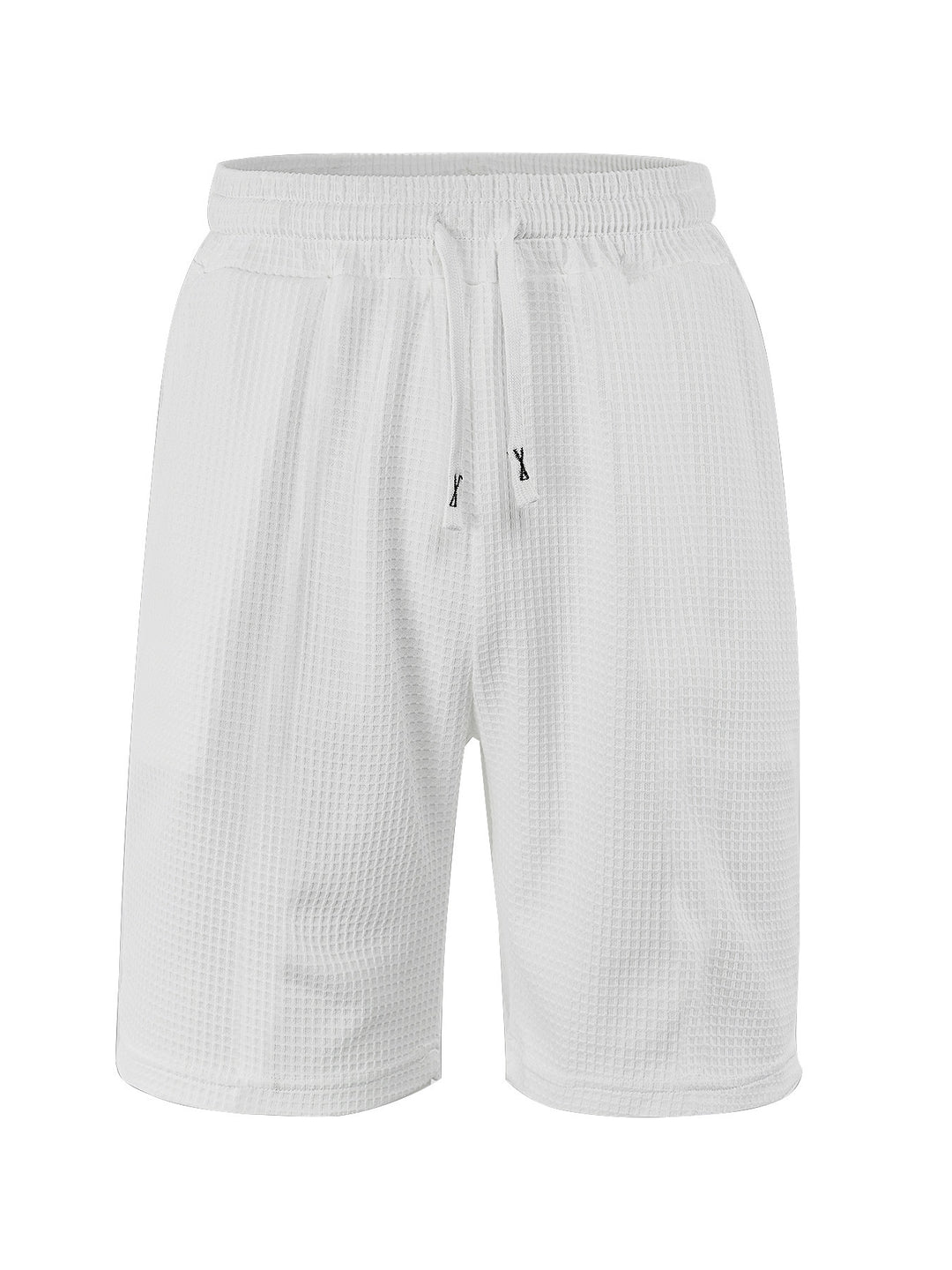 Herren nan atmungsaktive Waffel-Pyjama-Shorts mit elastischem Komfortbund, Tunnelzug und seitlichen Eingrifftaschen EB