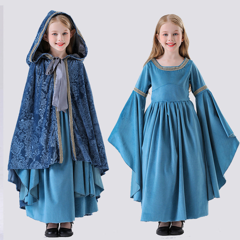 Mädchen Märchenhaftes Kapuzenkleid EB