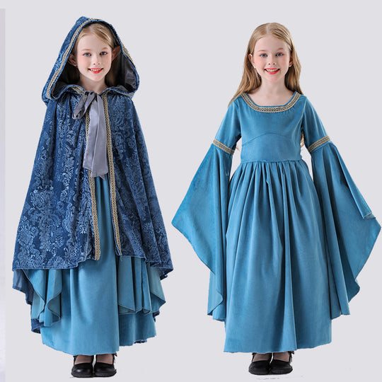 Mädchen Märchenhaftes Kapuzenkleid EB