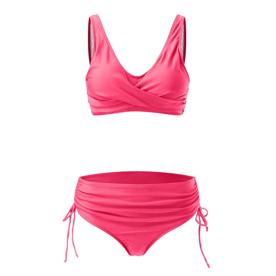 Damen Hochwertiges Wickel-Bikini-Set mit regulierbarem Höschen EB