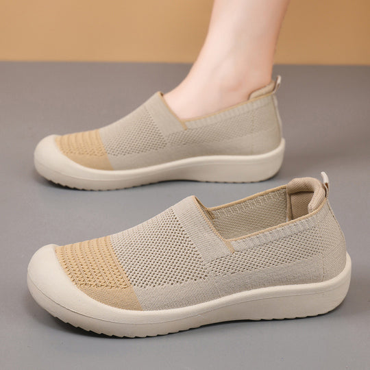 Damen Atmungsaktive Slip-On Sneakers mit gepolsterter Sohle EB