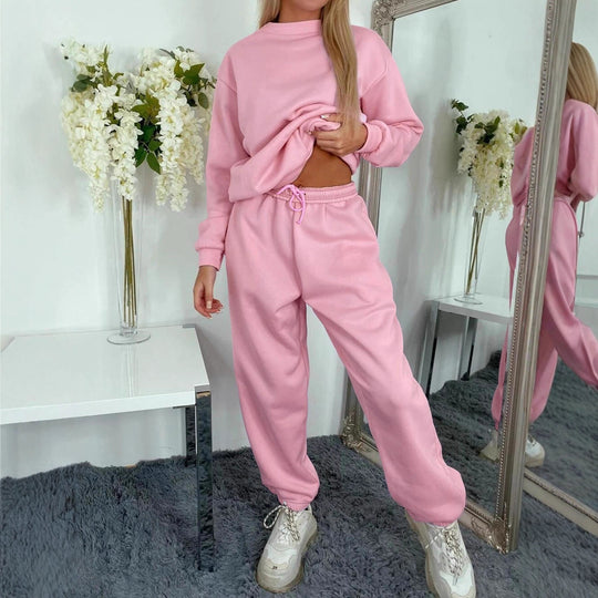 Damen lässiges Sweatshirt und bequeme Jogginghose Set EB
