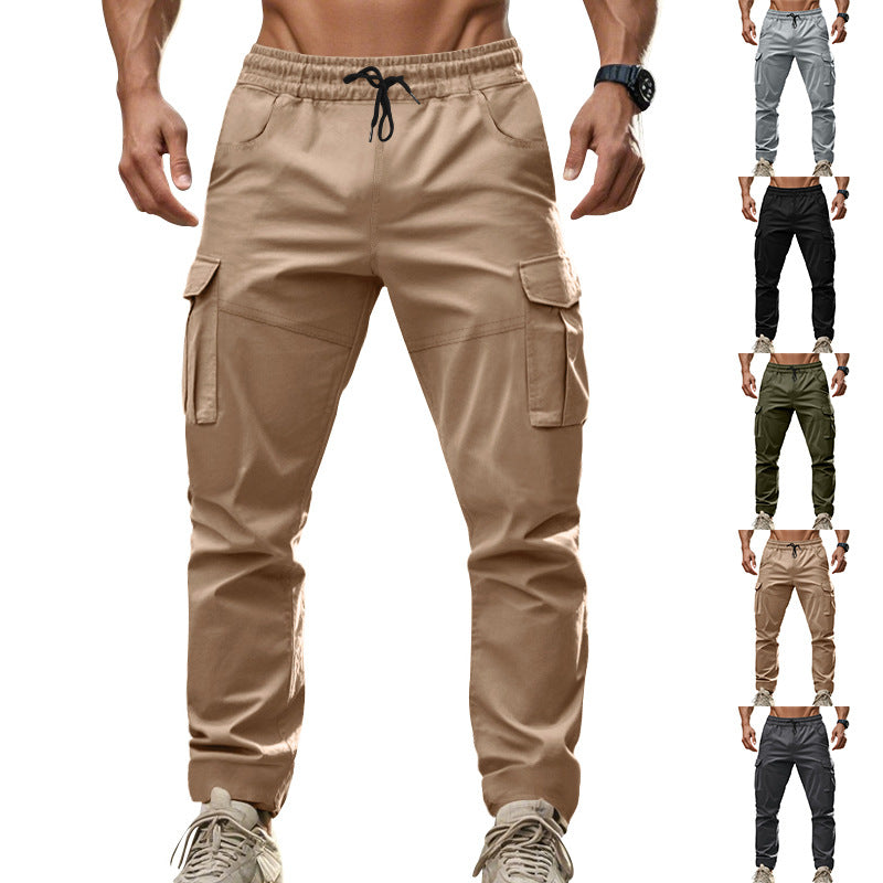 Herren Cargo-Hose mit funktionalen Seitentaschen und elastischem Bund EB