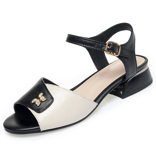 Damen Elegante Riemchen-Sandaletten mit funkelnden Schmuckdetails EB