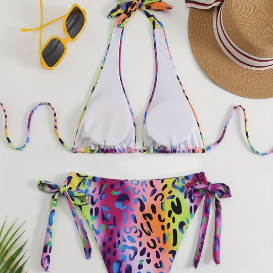 Damen Triangel-Bikini mit verspielten Schleifen EB