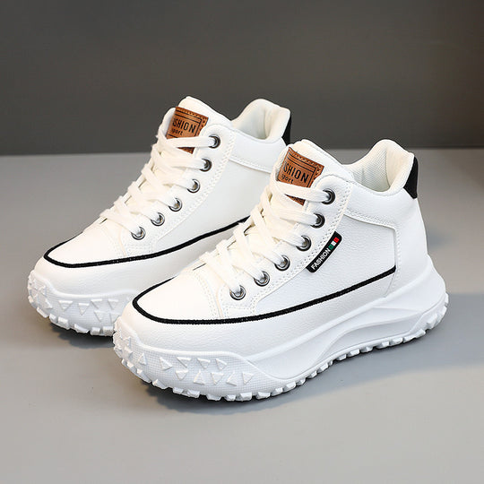 Damen Sportliche High-Top Sneakers mit rutschfester Gummisohle und hohem Tragekomfort EB