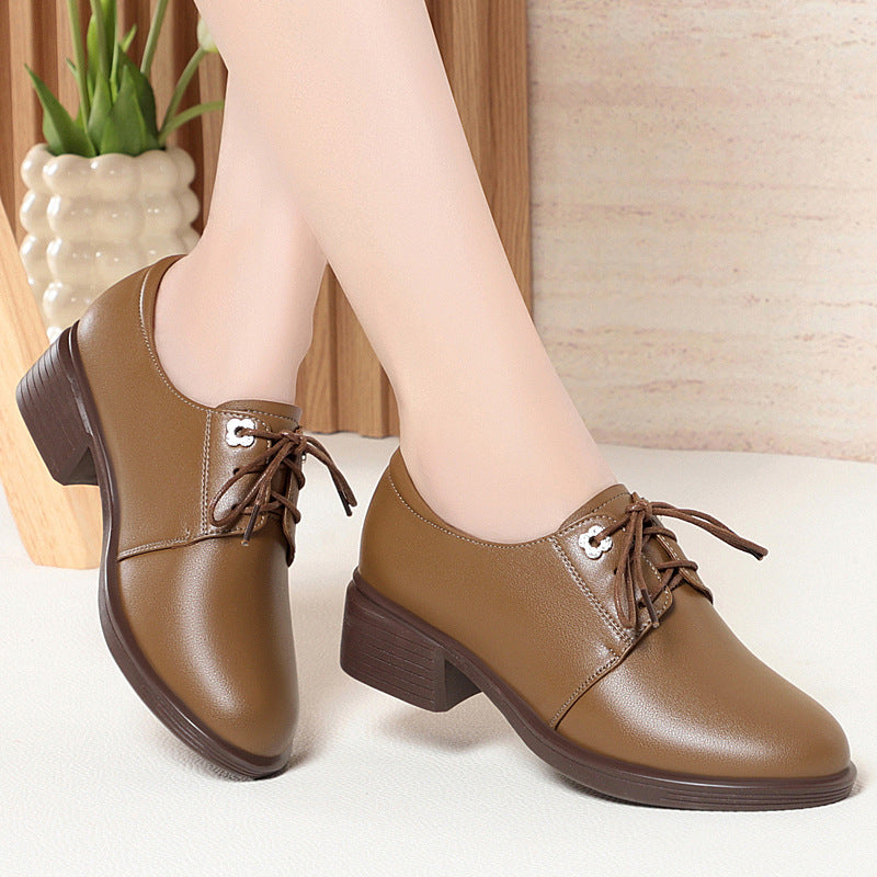 Damen Elegante Schnürschuhe mit modischem Absatz und komfortablem Innenfutter EB