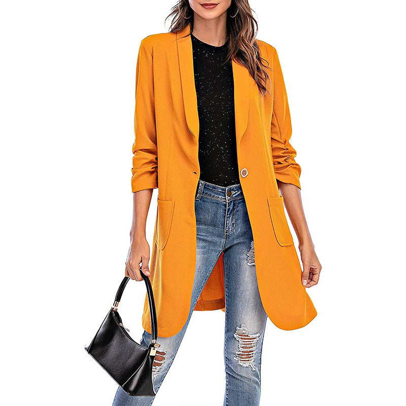 Damen Stretchiger Blazer mit modernem Schnitt und Taschen EB