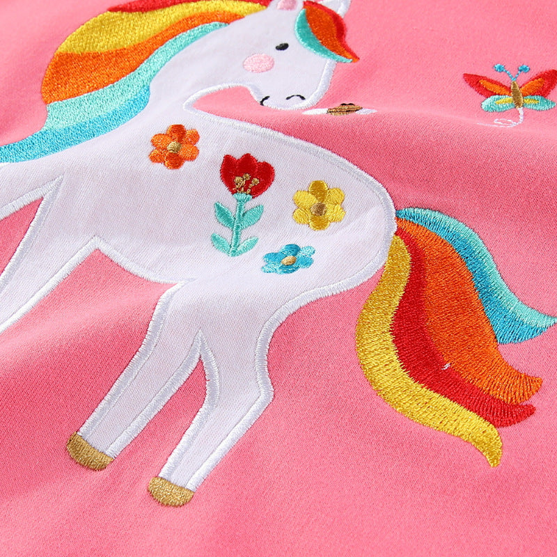 Mädchen Sweatshirt mit verspieltem Einhorn-Design EB