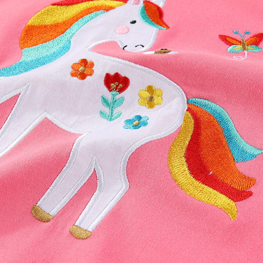 Mädchen Sweatshirt mit verspieltem Einhorn-Design EB