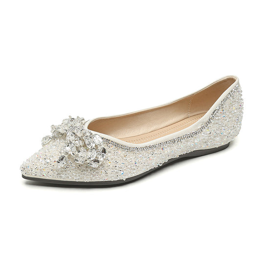 Damen Ballerinas mit funkelndem Strass-Design EB