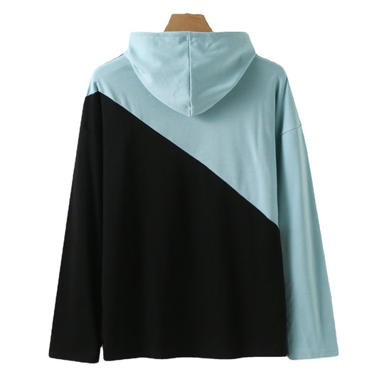 Damen Kapuzenpullover mit modernem Farbblockdesign und praktischer Kängurutasche EB