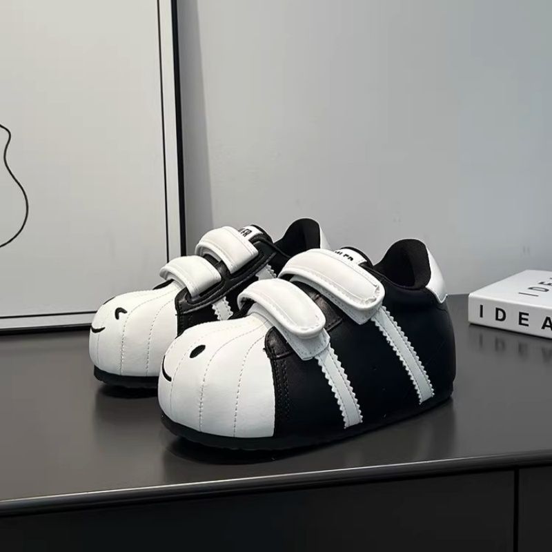 Damen Bequeme Kindersneaker mit niedlichem Tiermotiv und praktischem Klettverschluss EB