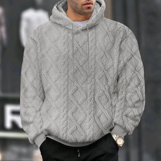 Herren Kuscheliger Hoodiepullover mit strukturiertem Design und modernem Schnitt EB