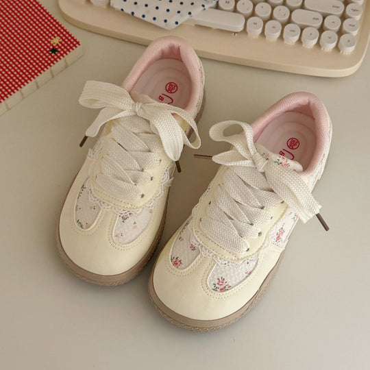 Damen Sneakers mit elegantem Blumendruck und Softeinsätzen EB