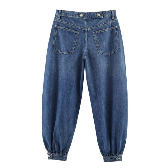 Damen Tapered Jeans mit elastischem Bündchen und bequemer Passform EB