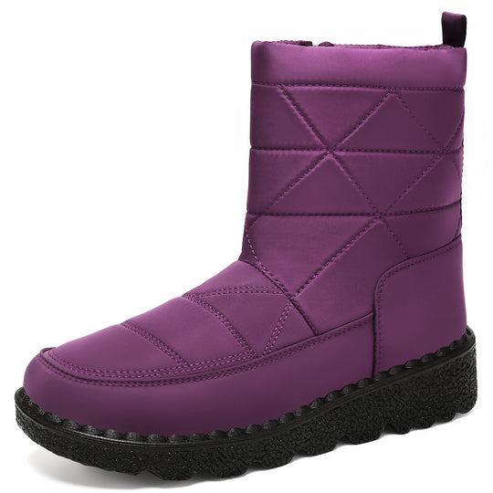 Damen Komfortable Winterstiefel mit hohem Schaft und rutschfester Sohle EB