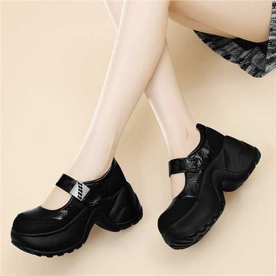 Damen Halbhohe Komfort-Schuhe mit verstellbarem Riemen EB