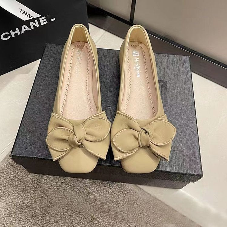 Damen Ballerinas mit dekorativem Schleifen-Design und hochwertigem Kunstleder EB