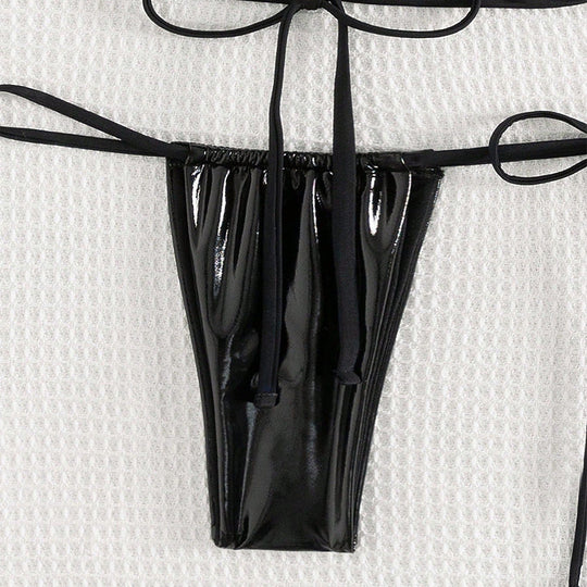 Damen Triangel-Bikini mit verstellbaren Haken und raffiniertem Schnitt EB