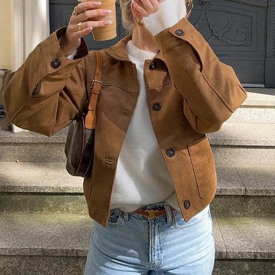 Damen Pullover mit lässigem Schnitt und voluminösen Ärmeln EB