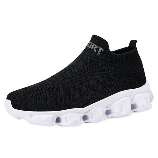 Damen Bequeme Strick-Sneaker mit elastischem Bund EB