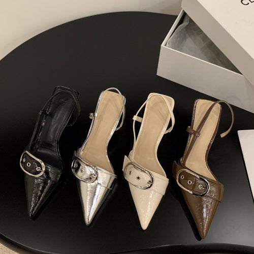 Damen Slingback-Pumps mit modischer Schnalle EB
